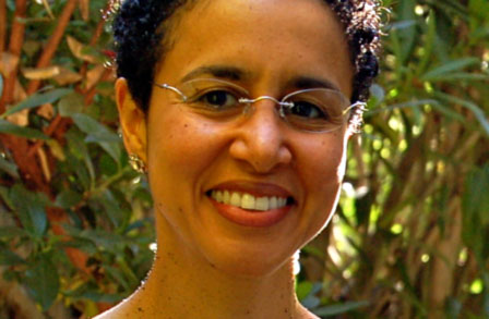 Color photograph of writer and poet Roxanne Beth Johnson